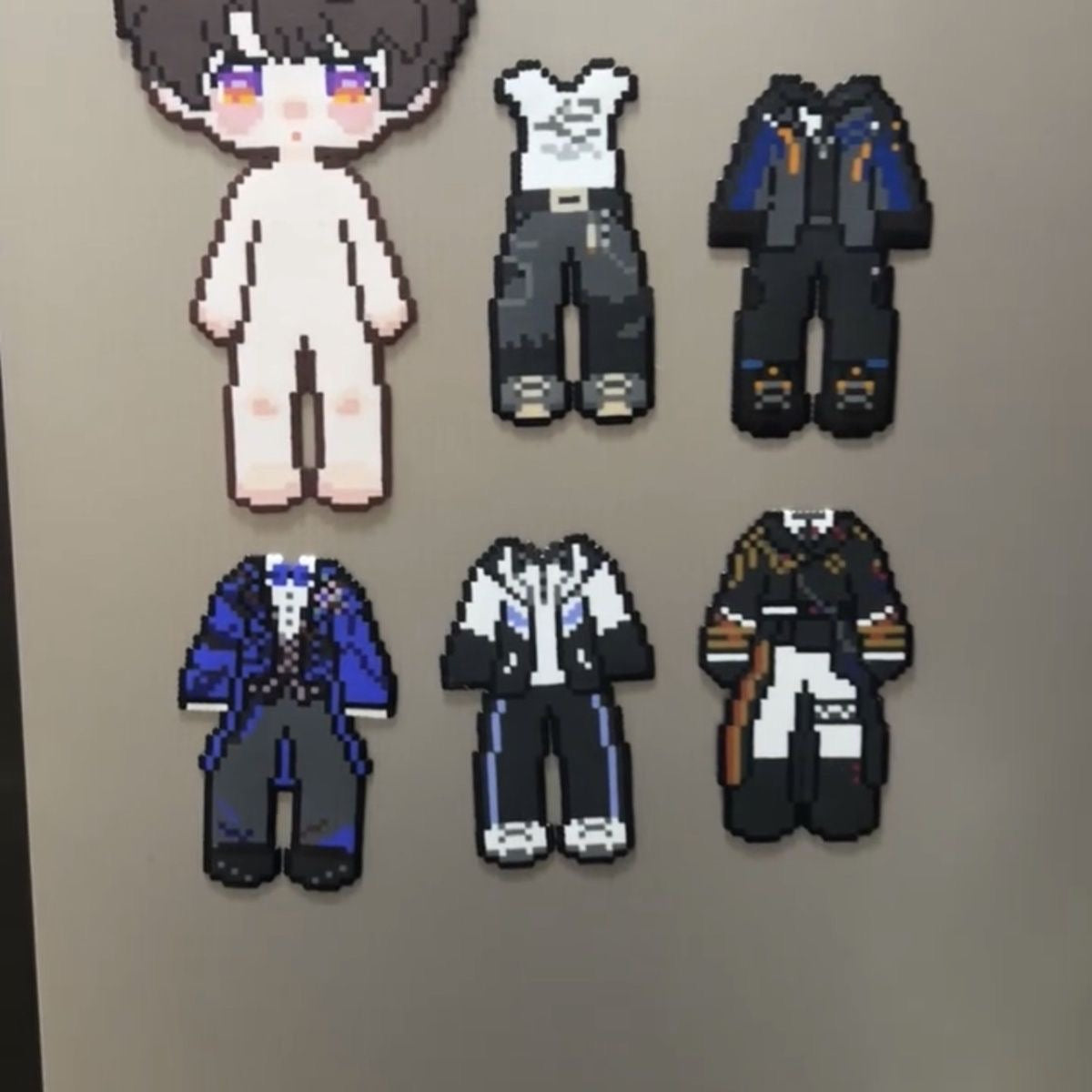 CALEB-Dress-up Fridge Magnets (5 Outfits)