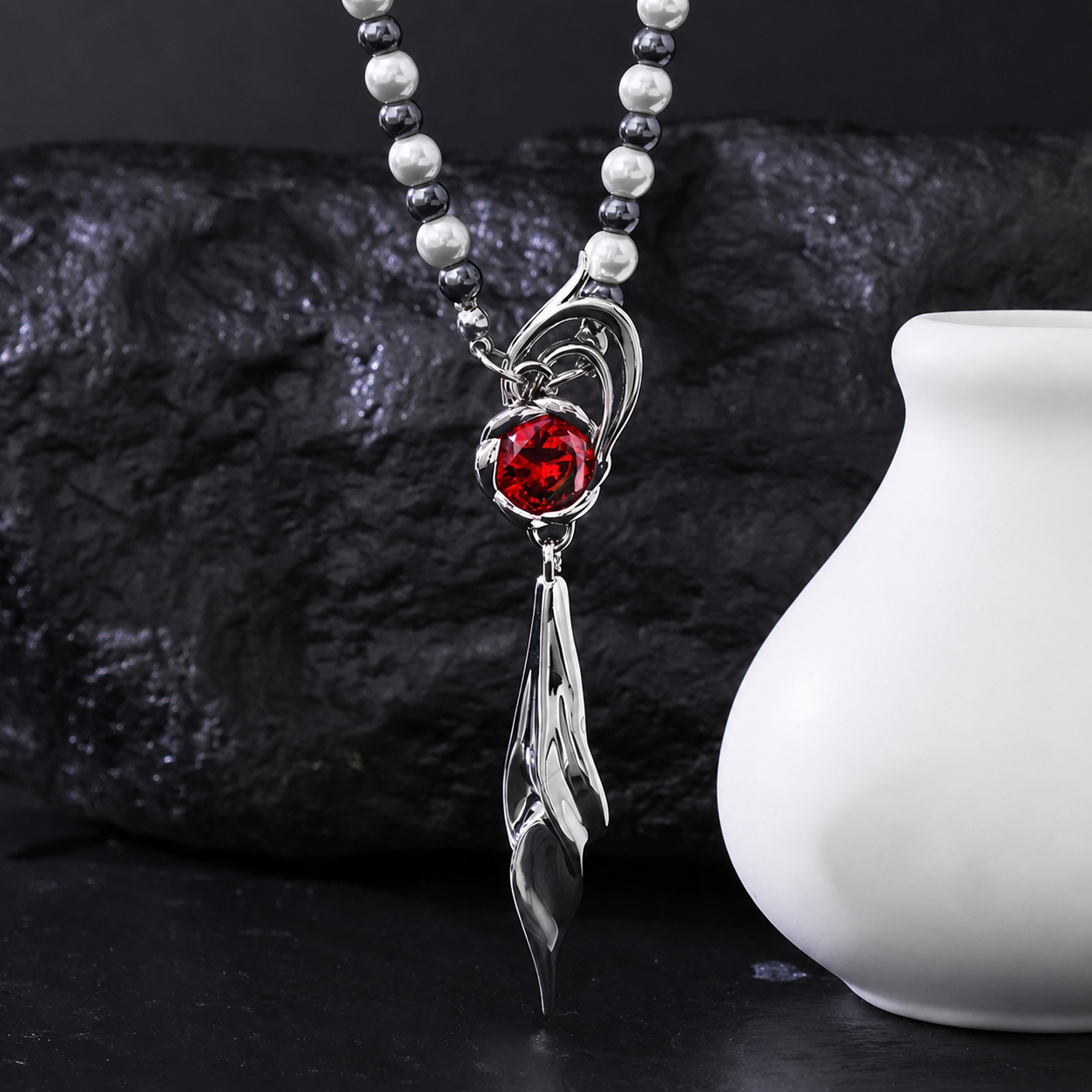 CALEB-Floating Floraletter Necklace
